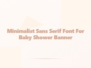 Minimalist Sans Serif Font for Baby Shower Banners